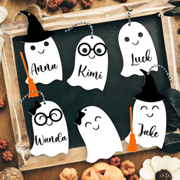 Custom Halloween Basket Tags