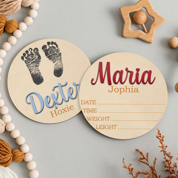 Personalized Birth Announcement Sign, Newborn Birth Arrival Baby Name 3D Sign,Hello World Newborn Sign Baby Shower Gift BX02