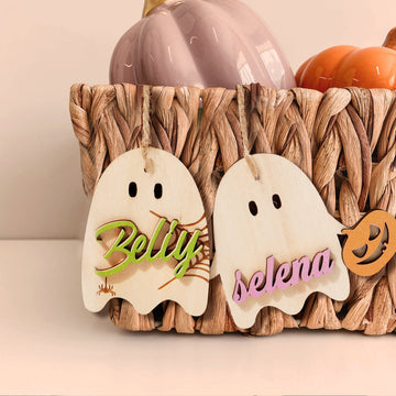 Personalized Halloween Tags, Custom Boo Basket, Halloween Gifts Halloween Decor HX02