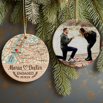 Personalized Wedding Anniversary Ceramic Ornament