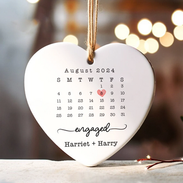 Personalized Wedding Date Ornament