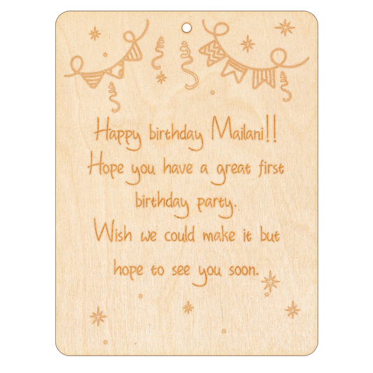 Custom Wooden Card