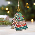Custom Christmas Book Tree Ornament