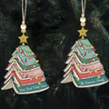 Custom Christmas Book Tree Ornament