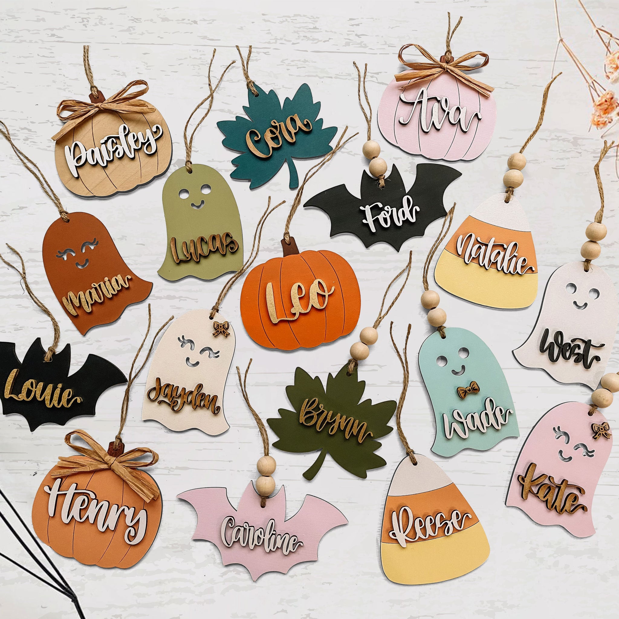 Custom Halloween Tags, Halloween Decor, Boo Bag Tags, Boo Basket, Halloween Name Tags HX07