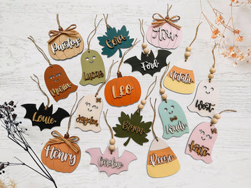 Custom Halloween Tags, Halloween Decor, Boo Bag Tags, Boo Basket, Halloween Name Tags HX07