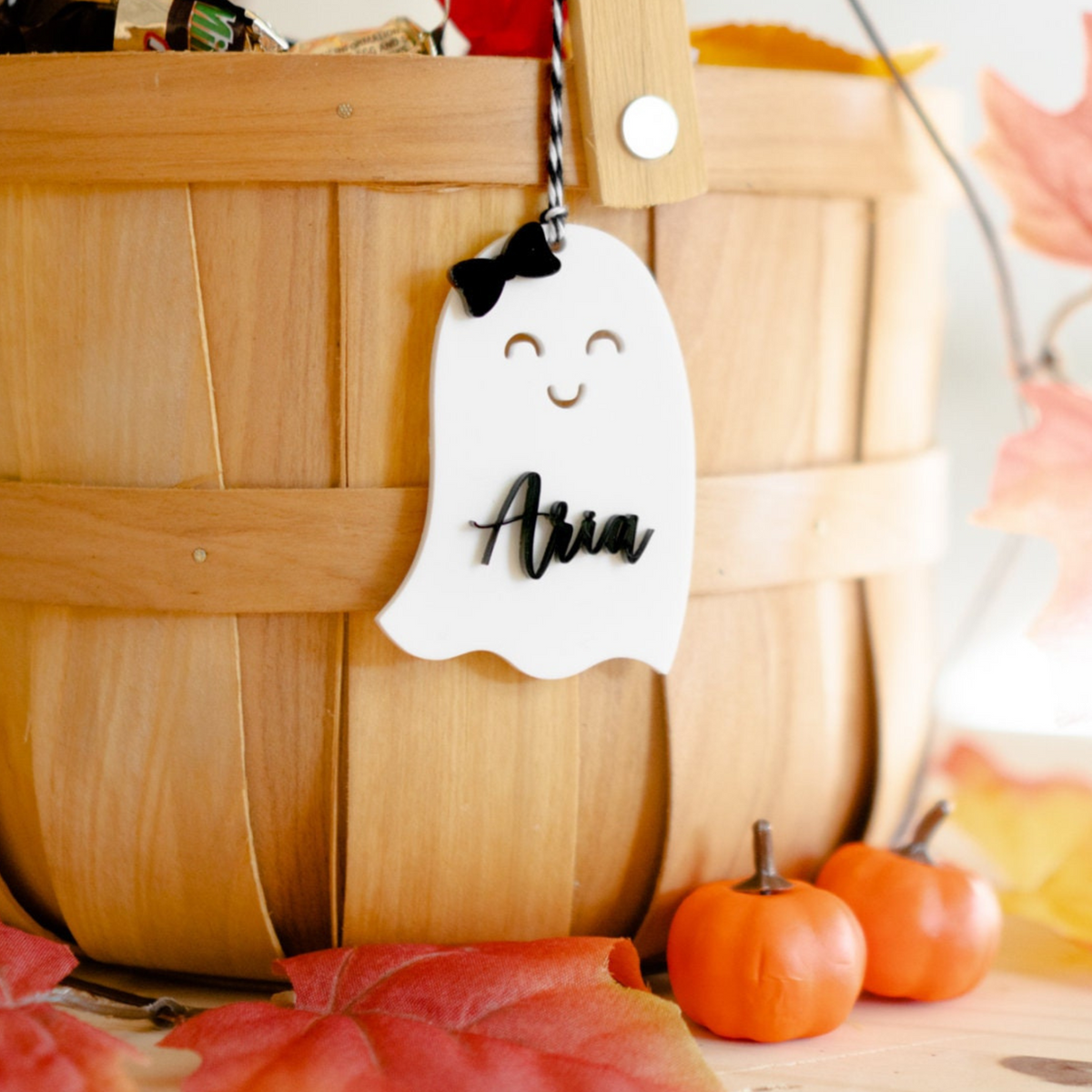 Custom Halloween Basket Tags, Personalized Halloween Name Tags HX03 - Kindlytoys