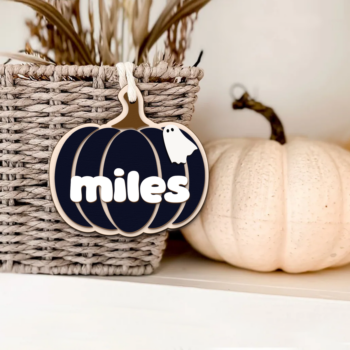 Custom Halloween Gifts Boo Basket Tag, Personalized Halloween Name Tags HX12 - Kindlytoys
