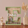 Custom Letter Piggy Bank For Kids, Wooden Coin Bank, Baby Birthday Gifts, Money Banks, 1st Christmas gifts for kids - Kindlytoys