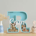 Custom Letter Piggy Bank For Kids, Wooden Coin Bank, Baby Birthday Gifts, Money Banks, 1st Christmas gifts for kids - Kindlytoys