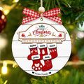 Custom Wooden Family Christmas Ornament 2024, Family Name Stocking Ornament CF14 - Kindlytoys
