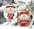 Custom Wooden Family Christmas Ornament 2024, Family Name Stocking Ornament CF14 - Kindlytoys
