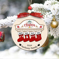 Custom Wooden Family Christmas Ornament 2024, Family Name Stocking Ornament CF14 - Kindlytoys