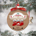 Custom Wooden Family Christmas Ornament 2024, Family Name Stocking Ornament CF14 - Kindlytoys
