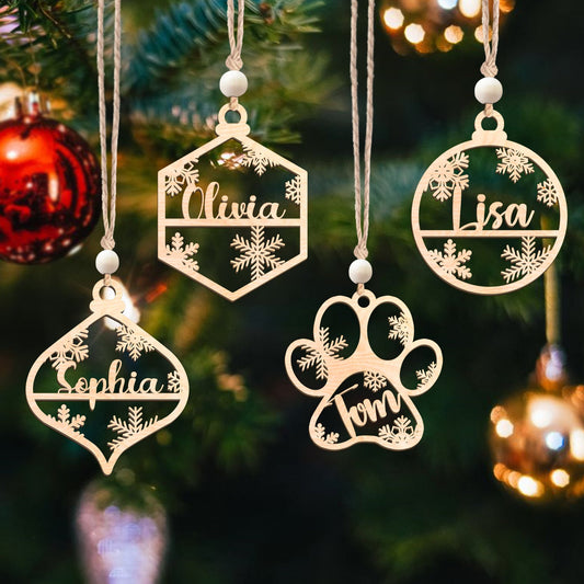 Customized Wooden Name Tags for Place Setting, Christmas Stocking Name Tags KT33