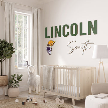 Customized Baby Nursery Name Sign, Personalized Name Sign Baby Room Decor, Wooden Name Sign, Custom Name Sign NA24