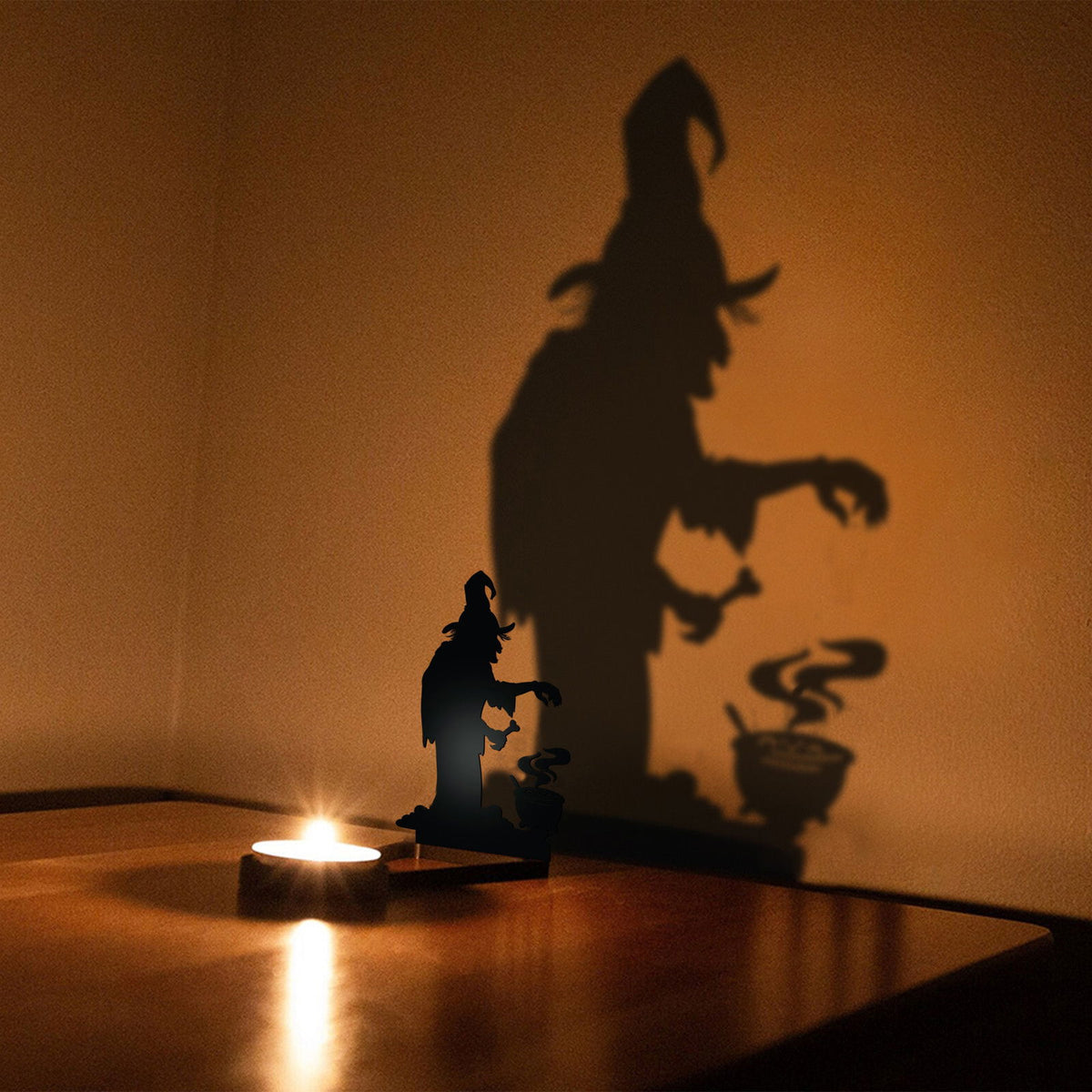 Halloween Candle Holder – Spooky Tealight Shadow Caster for Haunting Decor TV01 - Kindlytoys