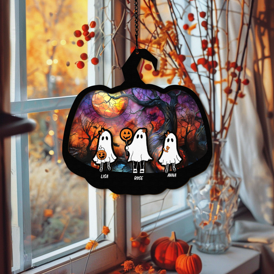 Personalized Halloween Stained Glass Suncatcher SC78