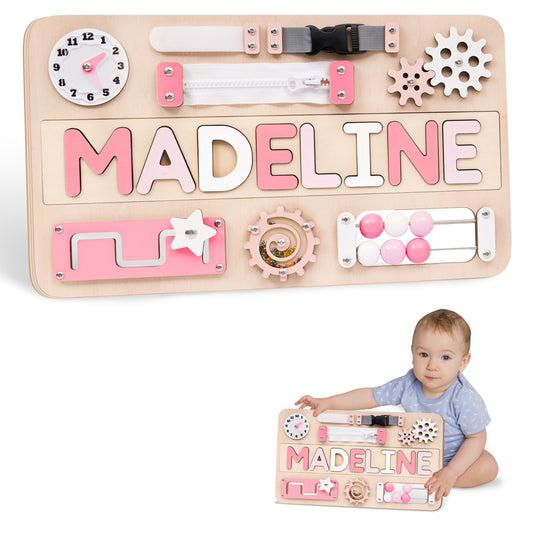 Personalized Busy Board Name Puzzle - Wooden Montessori Toys | KaloToys - BB68