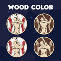 Personalize Baseball Ornament Wooden 2 Layered, Custom Baseball Christmas Ornament, CF915 - Kindlytoys