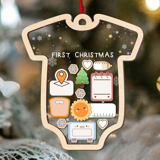 Personalized Baby 1st Christmas Ornament, Baby's First Christmas Ornament 2025 CF143