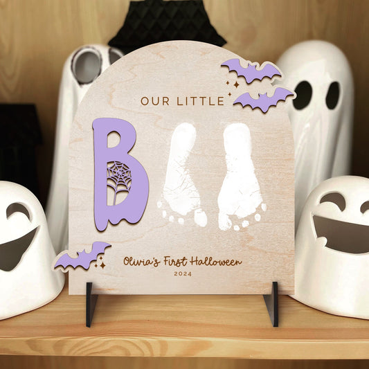Personalized Baby's First Halloween Footprint Art DIY Keepsake Kit FT28
