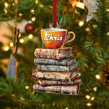 Personalized Book Lover Ornament, Book Club Christmas Ornament, Bookish Ornament CF101