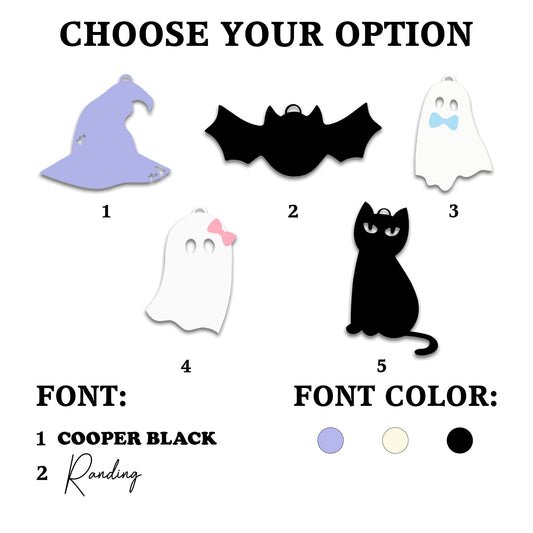 Personalized Halloween Tags, Halloween Gifts Halloween Decor, Custom Halloween Tag HX08
