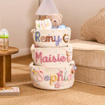 Rainbow Speckle Name Basket