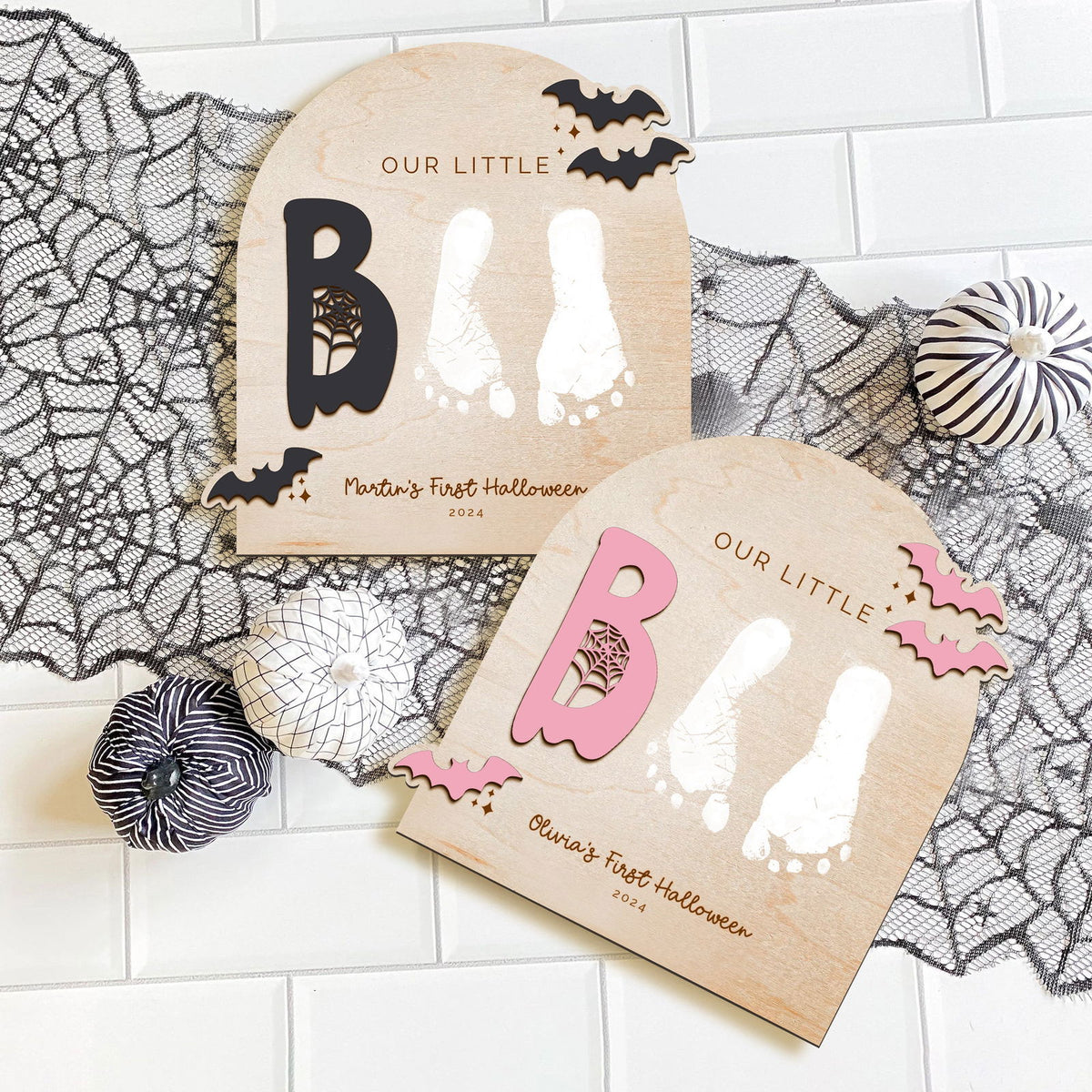Personalized Baby's First Halloween Footprint Art DIY Keepsake Kit FT28 - Kindlytoys