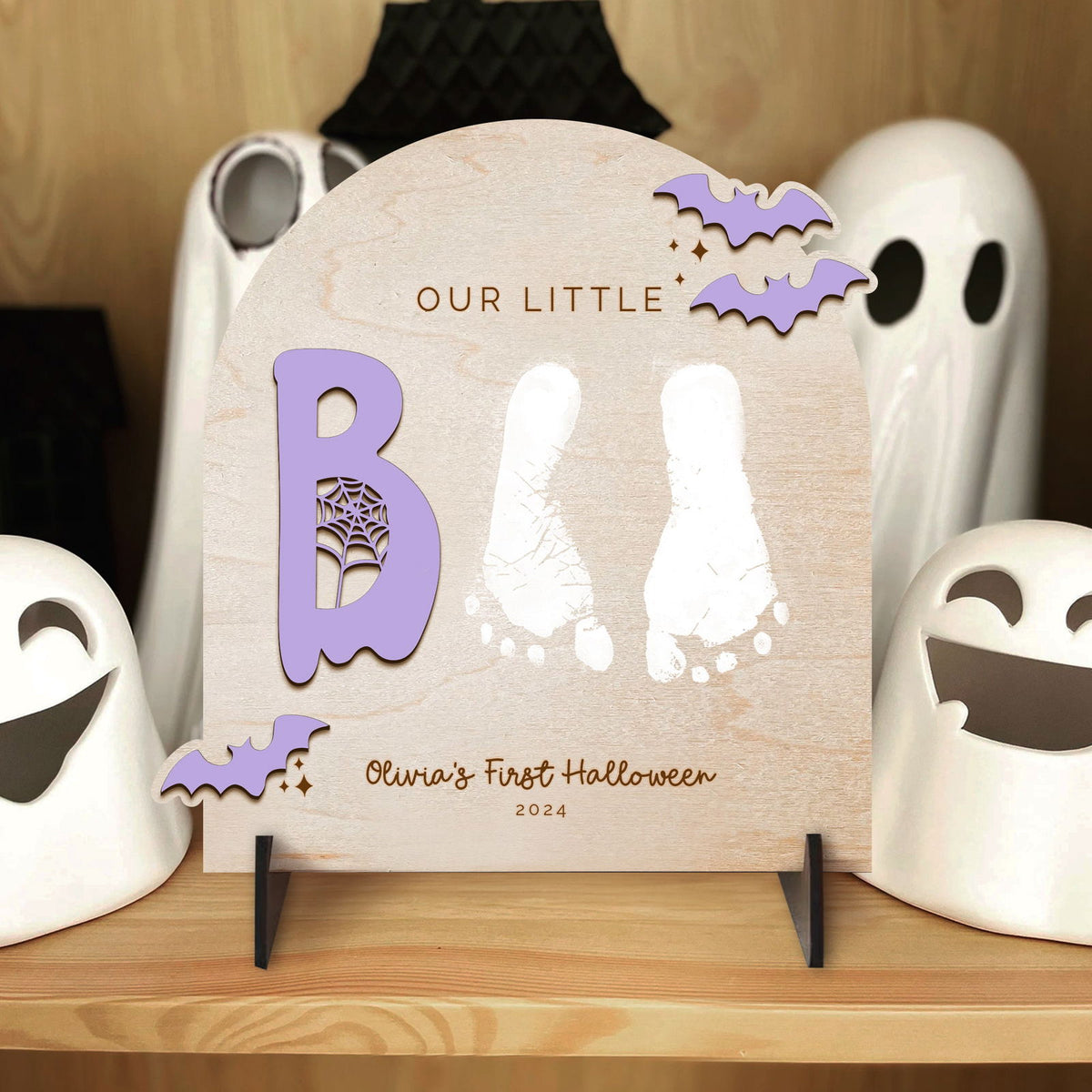 Personalized Baby's First Halloween Footprint Art DIY Keepsake Kit FT28 - Kindlytoys