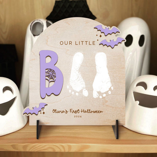 Personalized Baby's First Halloween Footprint Art DIY Keepsake Kit FT28 - Kindlytoys