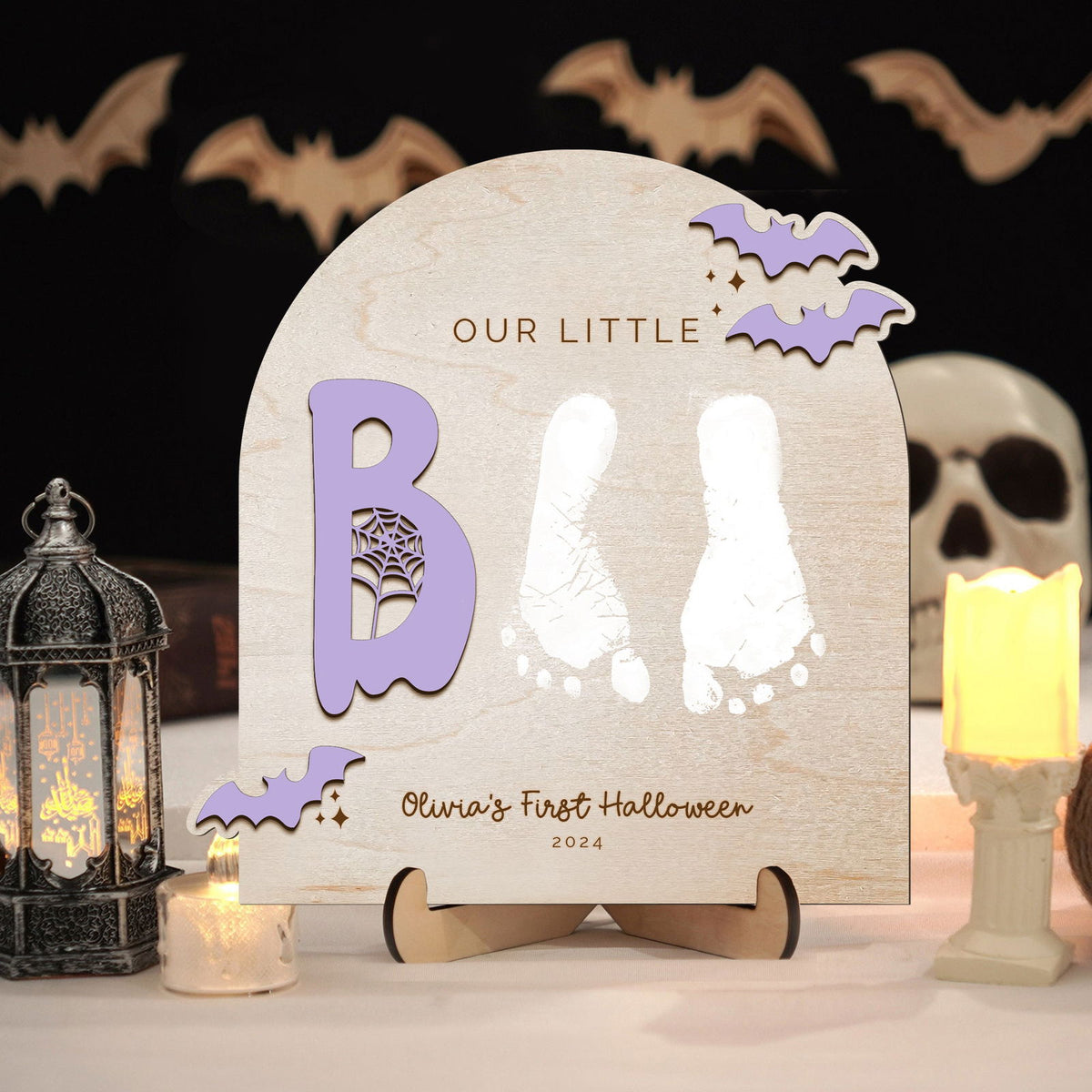 Personalized Baby's First Halloween Footprint Art DIY Keepsake Kit FT28 - Kindlytoys
