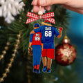 Personalized Baseball Dads Ornament, Father and Son Keepsake, Custom Sport Ornament, CF427 - Kindlytoys