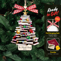 Personalized Christmas Book Tree Ornament, Book Lover Christmas Ornament CF86 - Kindlytoys