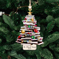 Personalized Christmas Book Tree Ornament, Book Lover Christmas Ornament CF86 - Kindlytoys