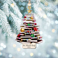 Personalized Christmas Book Tree Ornament, Book Lover Christmas Ornament CF86 - Kindlytoys