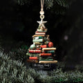 Personalized Christmas Book Tree Ornament, Book Lover Christmas Ornament CF86 - Kindlytoys