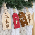 Personalized Christmas Name Tags, Christmas Stocking Tag, Beaded Name Tag KT01 - Kindlytoys