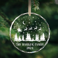 Personalized Family Christmas Glass Ornaments, Family Christmas GX02-1 - Kindlytoys