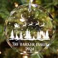 Personalized Family Christmas Glass Ornaments, Family Christmas GX02-1 - Kindlytoys