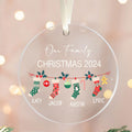 Personalized Family Christmas Ornament 2024 – Custom Family & Pet Ornament AV03-12 - Kindlytoys