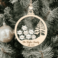 Personalized Family Christmas Ornament 5D, Custom Family Name Wooden Ornament CF299 - Kindlytoys