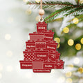 Personalized Family Christmas Ornament, Custom Christmas Tree Ornament with Family Names CF705 - Kindlytoys
