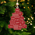 Personalized Family Christmas Ornament, Custom Christmas Tree Ornament with Family Names CF705 - Kindlytoys