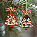 Personalized Family Name Christmas Tree Wooden Ornament, Family Christmas Ornament CF551 - Kindlytoys