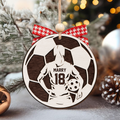Personalized Football Ornament, 2 Layered and Engraved Wooden Ornament  CF430 - Kindlytoys