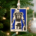 Personalized Football Ornament Gifts, Custom Football Ornament Wooden CF916 - Kindlytoys