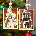 Personalized Football Ornament Gifts, Custom Football Ornament Wooden CF916 - Kindlytoys
