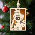 Personalized Football Ornament Gifts, Custom Football Ornament Wooden CF916 - Kindlytoys